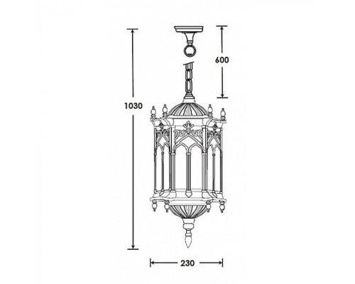 Уличный светильник подвесной 89905L Bl Oasis Light Уличный светильник подвесной 89905L Bl Oasis Light