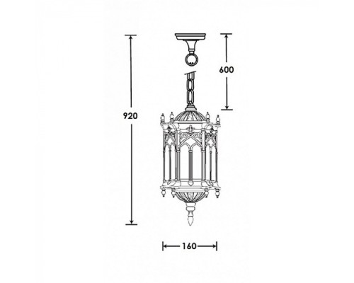 Уличный светильник подвесной 89905S Bl Oasis Light Уличный светильник подвесной 89905S Bl Oasis Light