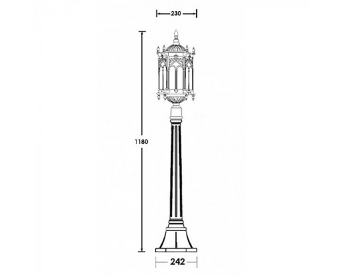 Наземный фонарь 89907L Bl Oasis Light Наземный фонарь 89907L Bl Oasis Light