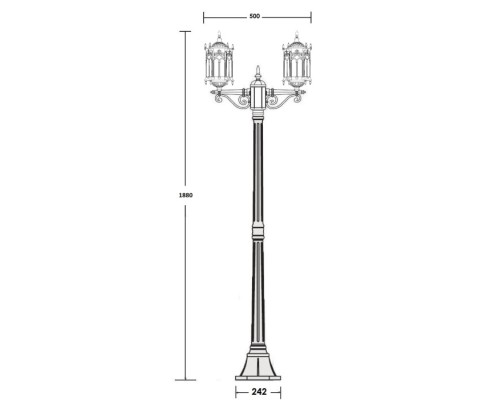 Наземный фонарь DELI S 89908SA Bl Oasis Light Наземный фонарь DELI S 89908SA Bl Oasis Light