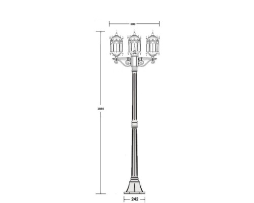 Наземный фонарь DELI S 89908SB Bl Oasis Light Наземный фонарь DELI S 89908SB Bl Oasis Light