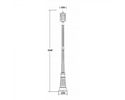 Наземный фонарь 89909L Bl Oasis Light Наземный фонарь 89909L Bl Oasis Light