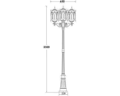 Наземный фонарь DELI L 89909LB Bl Oasis Light Наземный фонарь DELI L 89909LB Bl Oasis Light