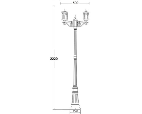 Наземный фонарь DELI S 89909SA Bl Oasis Light Наземный фонарь DELI S 89909SA Bl Oasis Light