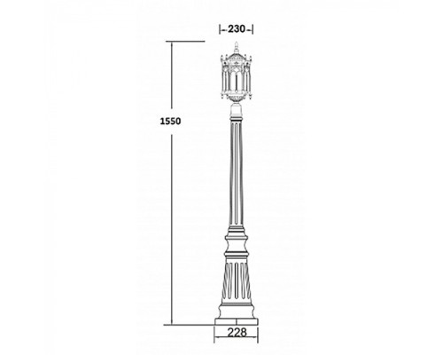 Наземный фонарь 89911L Bl Oasis Light Наземный фонарь 89911L Bl Oasis Light