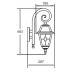 Настенный фонарь уличный 91102/18S lgY Bl Oasis Light