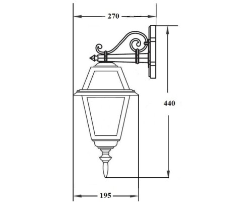 Настенный фонарь уличный FARO-FROST S 91102fS Bl Oasis Light Настенный фонарь уличный FARO-FROST S 91102fS Bl Oasis Light