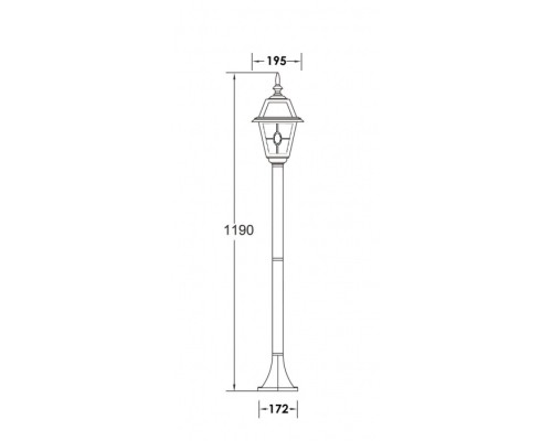 Наземный фонарь 91106 lgY Bl Oasis Light Наземный фонарь 91106 lgY Bl Oasis Light