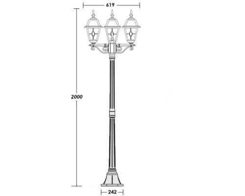 Наземный фонарь FARO lead GLASS 91108B lgY Bl Oasis Light Наземный фонарь FARO lead GLASS 91108B lgY Bl Oasis Light