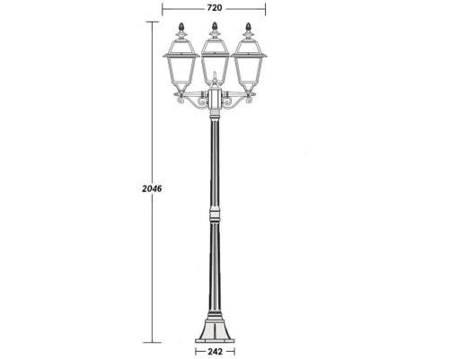 Наземный фонарь FARO-FROST L 91108fLB Bl Oasis Light Наземный фонарь FARO-FROST L 91108fLB Bl Oasis Light