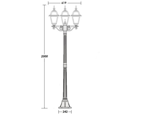Наземный фонарь FARO-FROST S 91108fSB Bl Oasis Light Наземный фонарь FARO-FROST S 91108fSB Bl Oasis Light