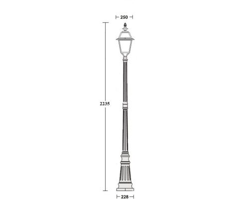 Наземный фонарь FARO-FROST L 91109fL Bl Oasis Light Наземный фонарь FARO-FROST L 91109fL Bl Oasis Light
