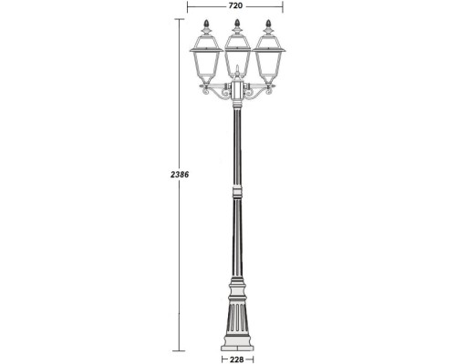 Наземный фонарь FARO-FROST L 91109fLB Bl Oasis Light Наземный фонарь FARO-FROST L 91109fLB Bl Oasis Light