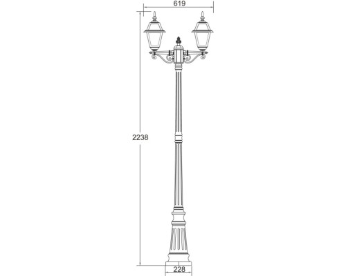 Наземный фонарь FARO-FROST S 91109fSA Bl Oasis Light Наземный фонарь FARO-FROST S 91109fSA Bl Oasis Light