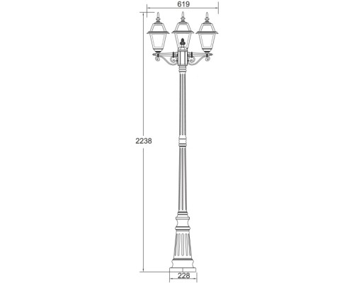 Наземный фонарь FARO-FROST S 91109fSB Bl Oasis Light Наземный фонарь FARO-FROST S 91109fSB Bl Oasis Light