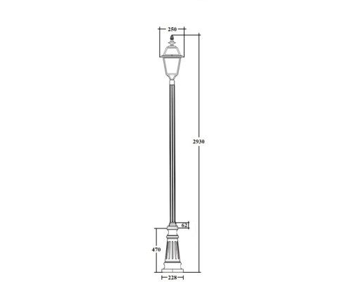 Наземный фонарь FARO-FROST L 91110fL B2 Bl Oasis Light Наземный фонарь FARO-FROST L 91110fL B2 Bl Oasis Light