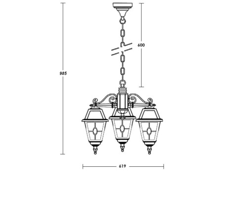 Уличный светильник подвесной 91170/3 lgY Bl Oasis Light Уличный светильник подвесной 91170/3 lgY Bl Oasis Light