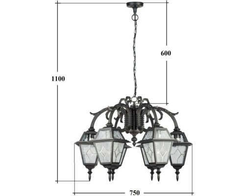 Уличный светильник подвесной FARO-FROST S 91170fS/6/16 Bl Oasis Light Уличный светильник подвесной FARO-FROST S 91170fS/6/16 Bl Oasis Light