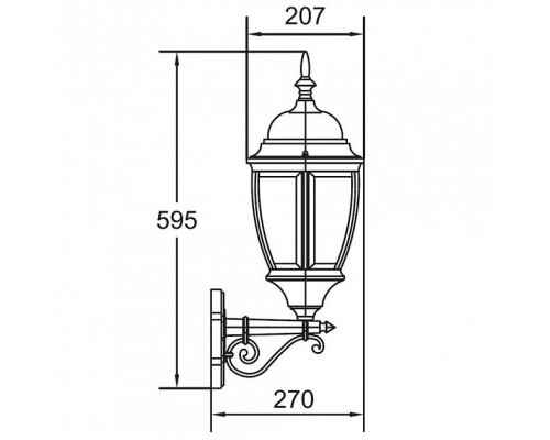 Настенный фонарь уличный 91201L Gb Oasis Light Настенный фонарь уличный 91201L Gb Oasis Light