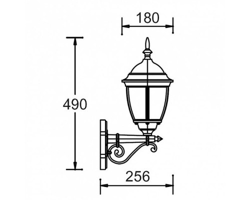 Настенный фонарь уличный 91201S Gb Oasis Light Настенный фонарь уличный 91201S Gb Oasis Light