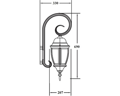 Настенный фонарь уличный ARSENAL L 91202L/18 Gb Oasis Light Настенный фонарь уличный ARSENAL L 91202L/18 Gb Oasis Light