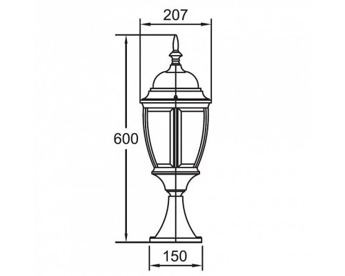 Наземный фонарь 91204L Bl Oasis Light Наземный фонарь 91204L Bl Oasis Light