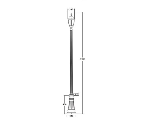 Наземный фонарь ARSENAL L 91210L B2 Bl Oasis Light Наземный фонарь ARSENAL L 91210L B2 Bl Oasis Light