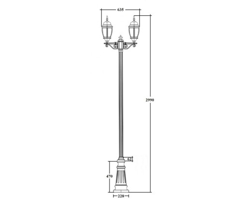 Наземный фонарь ARSENAL L 91210LA B2 Bl Oasis Light Наземный фонарь ARSENAL L 91210LA B2 Bl Oasis Light