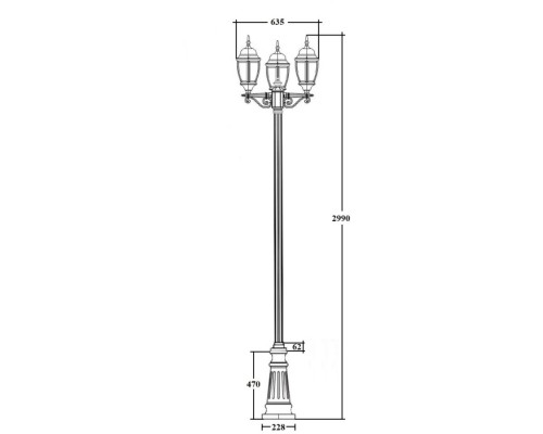 Наземный фонарь ARSENAL L 91210LB B2 Bl Oasis Light Наземный фонарь ARSENAL L 91210LB B2 Bl Oasis Light