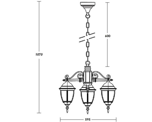 Уличный светильник подвесной ARSENAL S 91270S/3/02 Gb Oasis Light Уличный светильник подвесной ARSENAL S 91270S/3/02 Gb Oasis Light