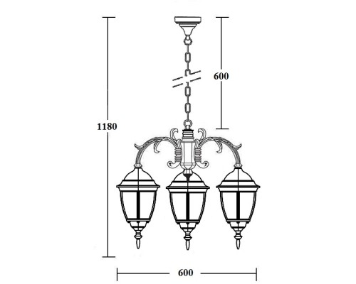 Уличный светильник подвесной ARSENAL S 91270S/3/16 Gb Oasis Light Уличный светильник подвесной ARSENAL S 91270S/3/16 Gb Oasis Light