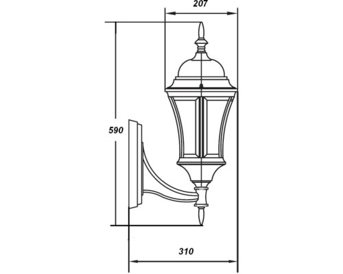 Настенный фонарь уличный ASTORIA 1 L 91301L Bl Oasis Light Настенный фонарь уличный ASTORIA 1 L 91301L Bl Oasis Light