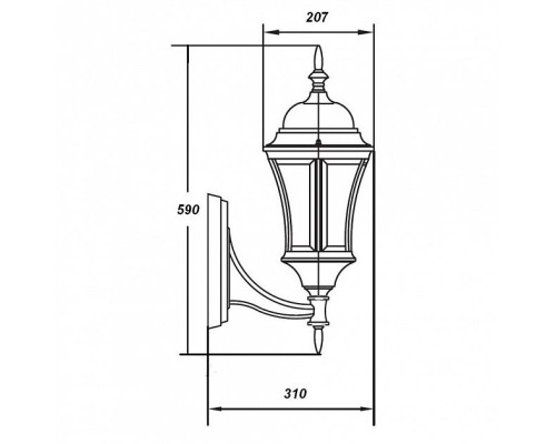 Настенный фонарь уличный 91301L Gb Oasis Light Настенный фонарь уличный 91301L Gb Oasis Light