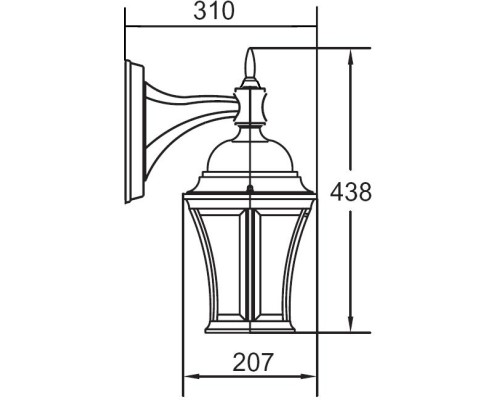 Настенный фонарь уличный ASTORIA 1 L 91302L Bl Oasis Light Настенный фонарь уличный ASTORIA 1 L 91302L Bl Oasis Light