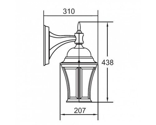 Настенный фонарь уличный 91302L Gb Oasis Light Настенный фонарь уличный 91302L Gb Oasis Light