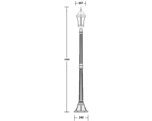 Наземный фонарь ASTORIA 1 L 91308L Bl Oasis Light Наземный фонарь ASTORIA 1 L 91308L Bl Oasis Light