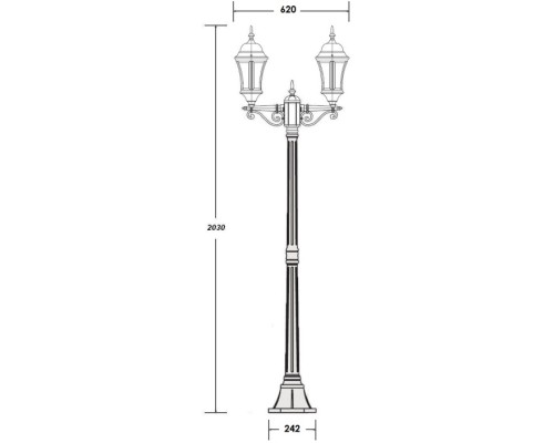 Наземный фонарь ASTORIA 1 L 91308LA Bl Oasis Light Наземный фонарь ASTORIA 1 L 91308LA Bl Oasis Light
