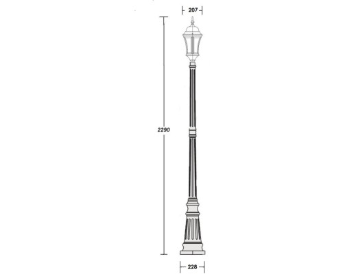 Наземный фонарь ASTORIA 1 L 91309L Bl Oasis Light Наземный фонарь ASTORIA 1 L 91309L Bl Oasis Light