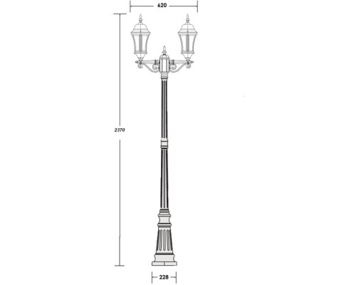 Наземный фонарь ASTORIA 1 L 91309LA Bl Oasis Light Наземный фонарь ASTORIA 1 L 91309LA Bl Oasis Light