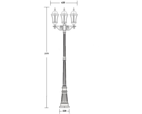 Наземный фонарь ASTORIA 1 L 91309LB Bl Oasis Light Наземный фонарь ASTORIA 1 L 91309LB Bl Oasis Light