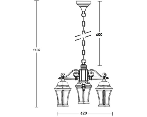Уличный светильник подвесной ASTORIA 1 L 91370L/3 Bl Oasis Light Уличный светильник подвесной ASTORIA 1 L 91370L/3 Bl Oasis Light