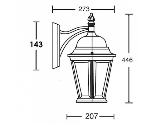 Настенный фонарь уличный 91402L Gb Oasis Light Настенный фонарь уличный 91402L Gb Oasis Light