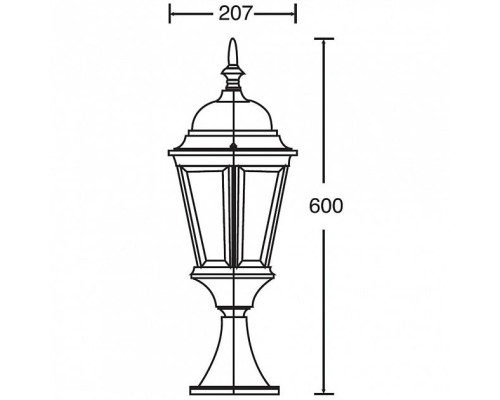 Наземный фонарь 91404L Bl Oasis Light Наземный фонарь 91404L Bl Oasis Light
