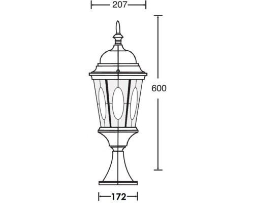 Наземный фонарь ASTORIA 2M 91404M Bl овал Oasis Light Наземный фонарь ASTORIA 2M 91404M Bl овал Oasis Light