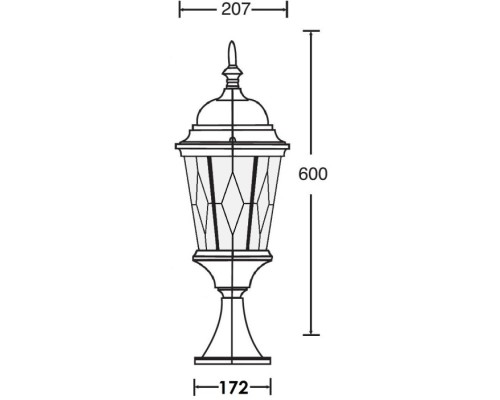 Наземный фонарь ASTORIA 2M 91404M Gb ромб Oasis Light Наземный фонарь ASTORIA 2M 91404M Gb ромб Oasis Light