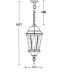 Уличный светильник подвесной ASTORIA 2M 91405M Bl овал Oasis Light