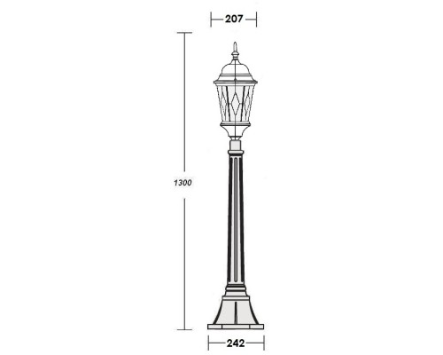 Наземный фонарь ASTORIA 2M 91407M Bl ромб Oasis Light Наземный фонарь ASTORIA 2M 91407M Bl ромб Oasis Light