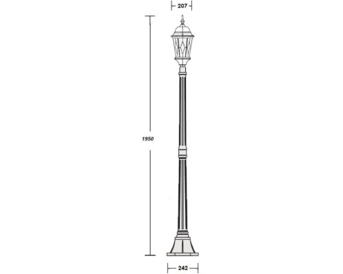 Наземный фонарь ASTORIA 2M 91408M Bl ромб Oasis Light Наземный фонарь ASTORIA 2M 91408M Bl ромб Oasis Light