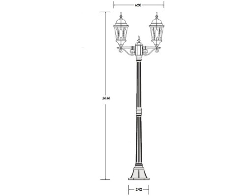 Наземный фонарь ASTORIA 2M 91408MA Bl овал Oasis Light Наземный фонарь ASTORIA 2M 91408MA Bl овал Oasis Light