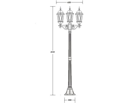 Наземный фонарь ASTORIA 2M 91408MB Bl овал Oasis Light Наземный фонарь ASTORIA 2M 91408MB Bl овал Oasis Light